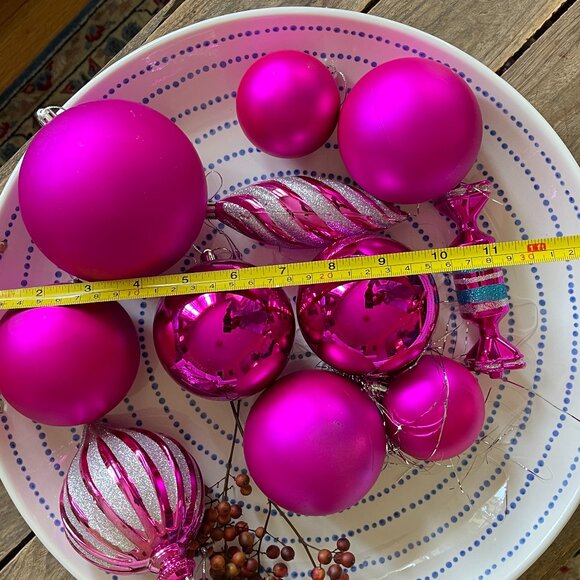 11 Memorable Large Pink Nostalgic Tree Ornaments-NEW - Picture 7 of 15